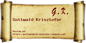 Gottwald Krisztofer névjegykártya