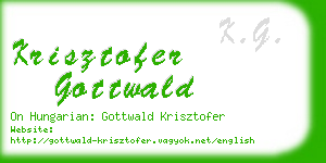 krisztofer gottwald business card